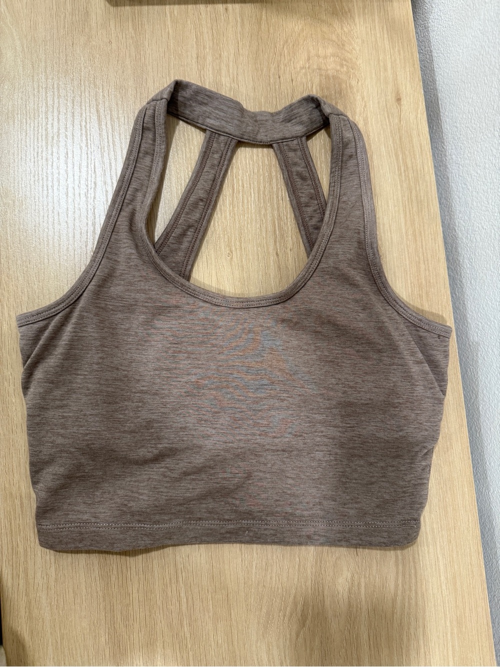 Z Supply Brown Racerback Cropped active tank top